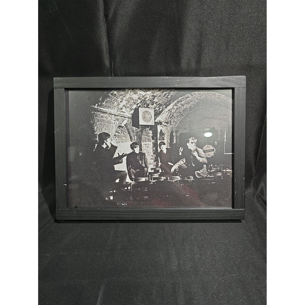 The Beatles Cavern Club Liverpool Promotional Card Reprint Framed 11.5x8.5